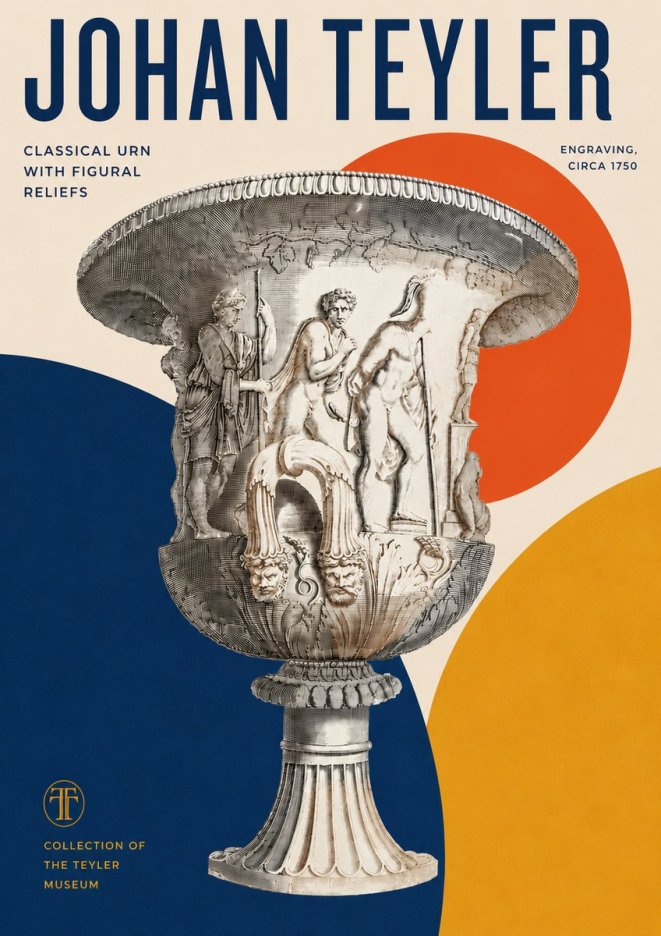 Johan Teyler Classical Urn with Figural Reliefs I No5 - Plakát