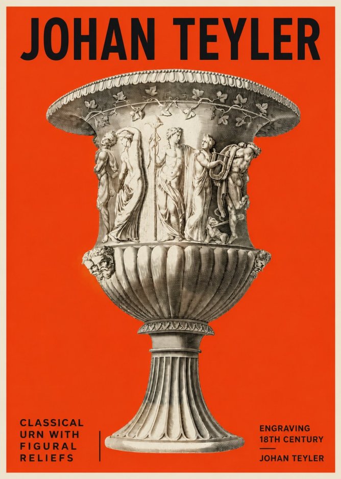 Johan Teyler Classical Urn with Figural Reliefs II No2 - Plakát