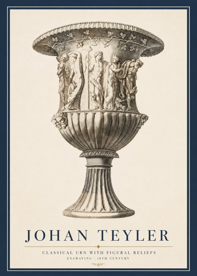 Johan Teyler Classical Urn with Figural Reliefs II No3 - Plakát