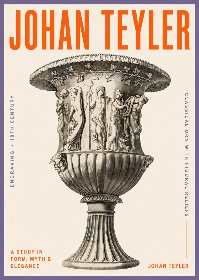 Johan Teyler Classical Urn with Figural Reliefs II No5 - Plakát