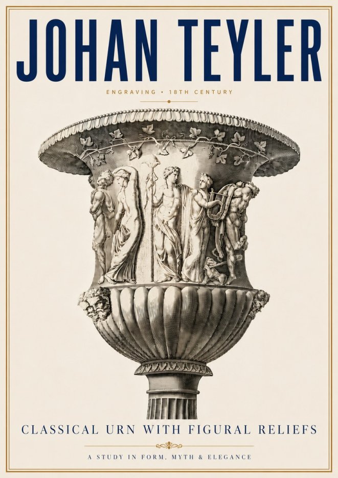 Johan Teyler Classical Urn with Figural Reliefs II No6 - Plakát