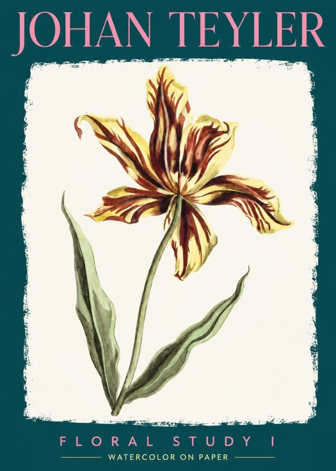 Johan Teyler Floral Study I No2 - Plakát