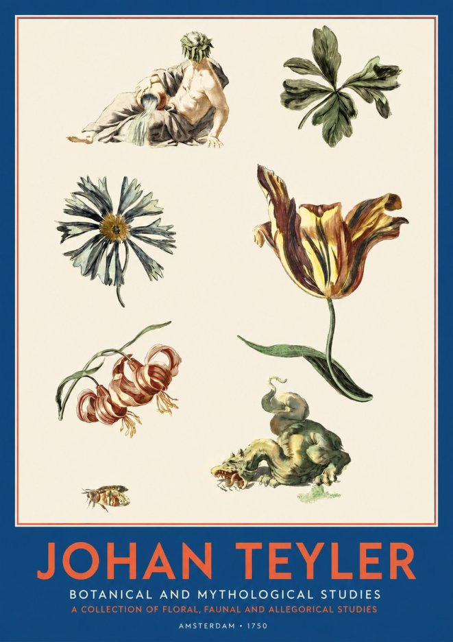 Johan Teyler Botanical and Mythological Studies No2 - Plakát