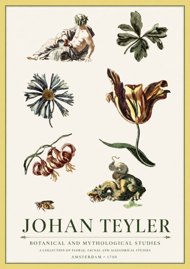 Johan Teyler Botanical and Mythological Studies No5 - Plakát