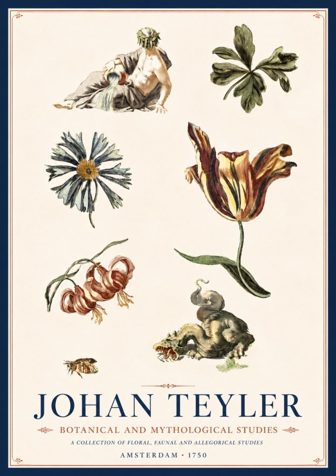 Johan Teyler Botanical and Mythological Studies No6 - Plakát