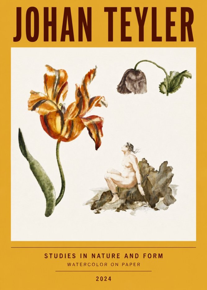 Johan Teyler Botanical Studies & Figurative Composition No4 - Plakát