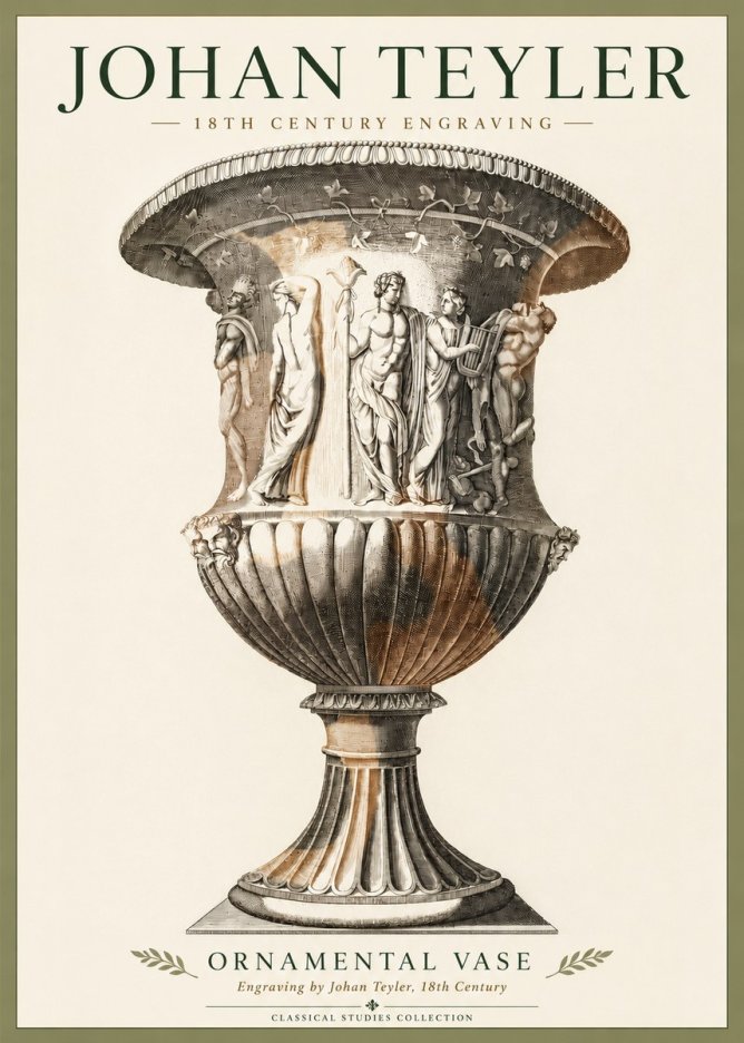 Johan Teyler Ornamental Vase II No4 - Plakát