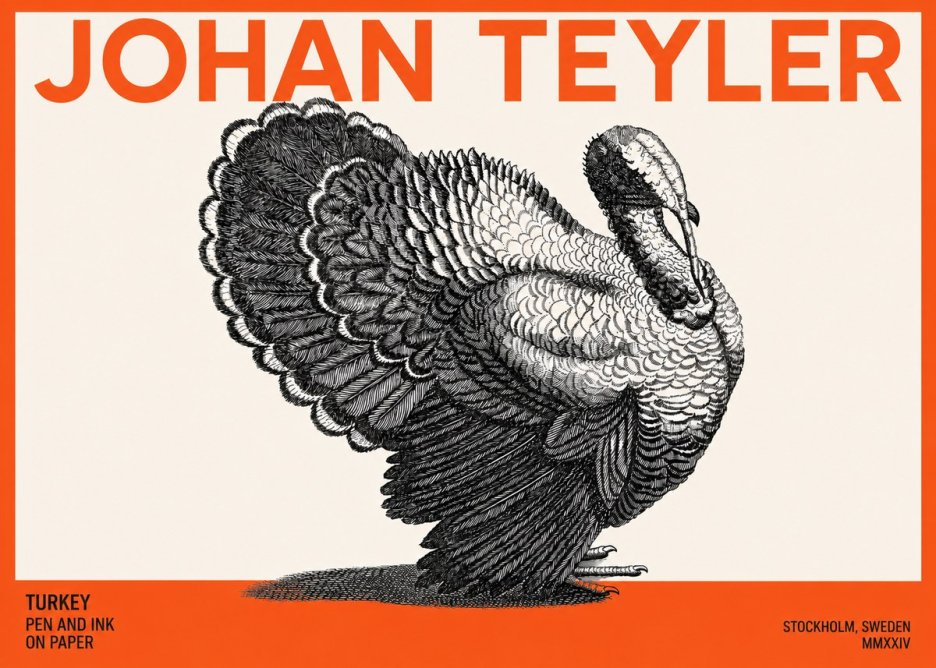 Johan Teyler Turkey No3 - Plakát