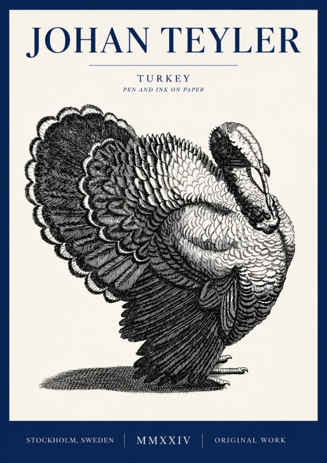 Johan Teyler Turkey No4 - Plakát