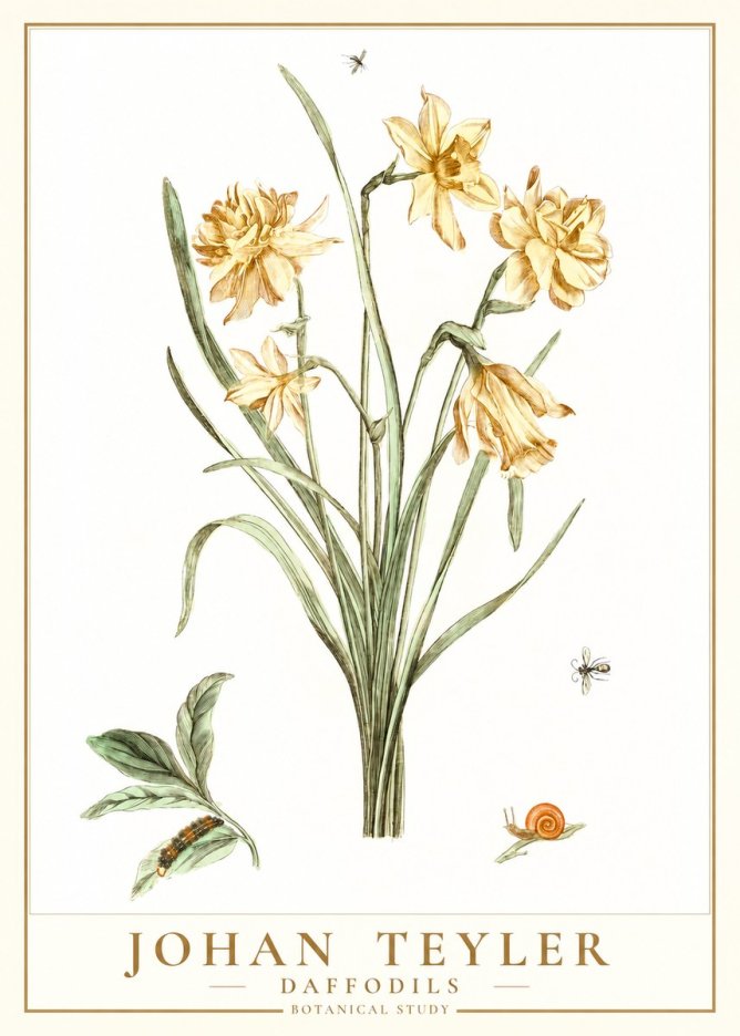 Johan Teyler Daffodils No1 - Plakát