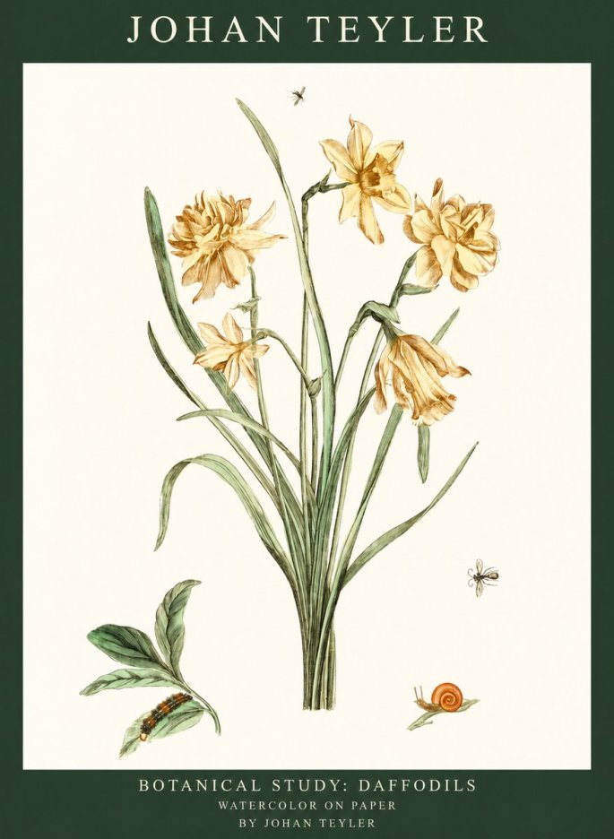 Johan Teyler Daffodils No3 - Plakát