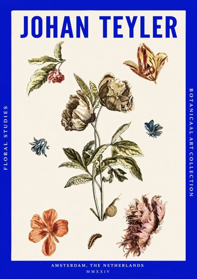 Johan Teyler Floral Studies No3 - Plakát