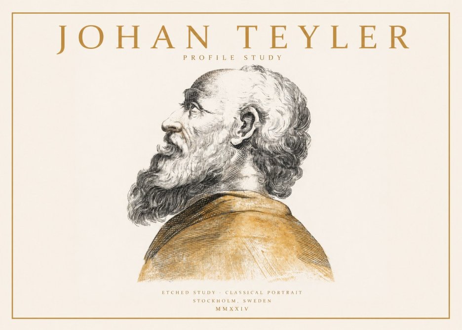 Johan Teyler Profile Study No1 - Plakát