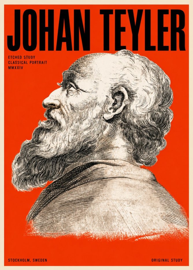 Johan Teyler Profile Study No2 - Plakát