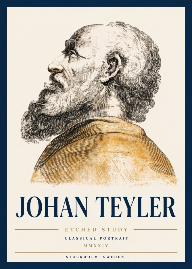 Johan Teyler Profile Study No3 - Plakát