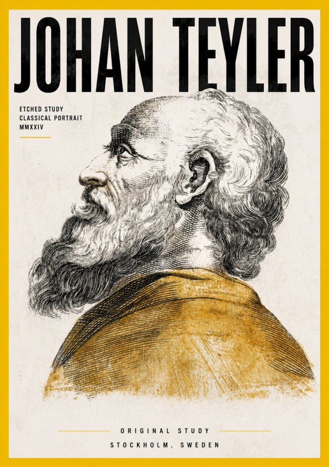 Johan Teyler Profile Study No4 - Plakát