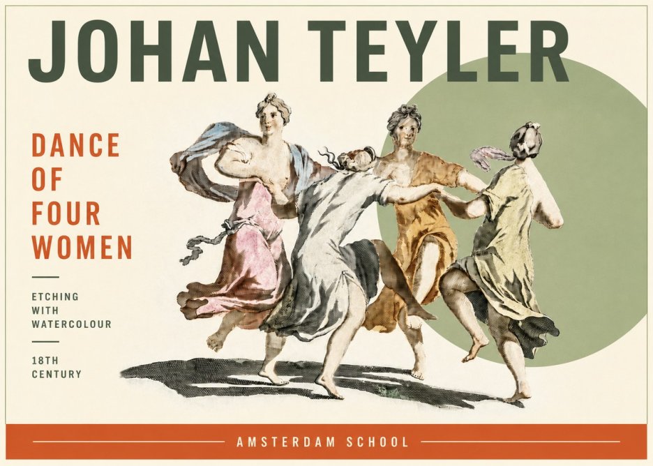 Johan Teyler Dance of Four Women No6 - Plakát