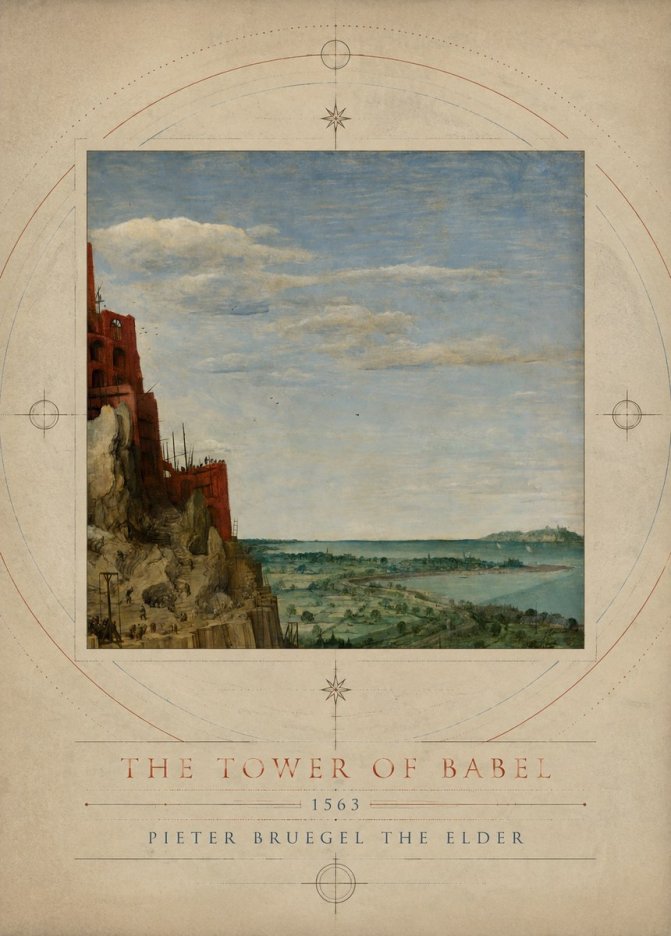 Pieter Bruegel The Tower of Babel X No3 - Plakát