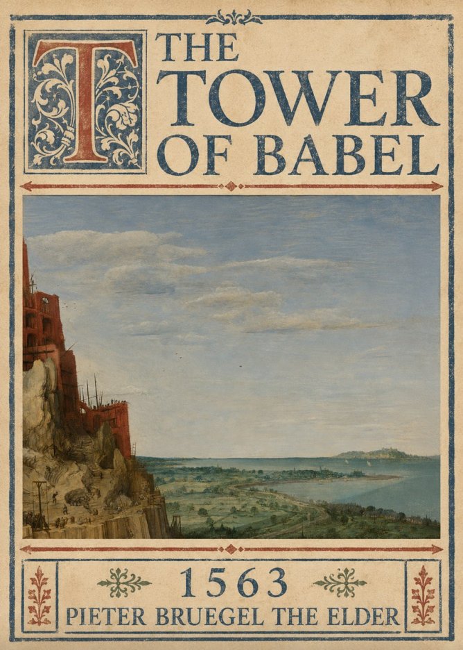 Pieter Bruegel The Tower of Babel X No4 - Plakát