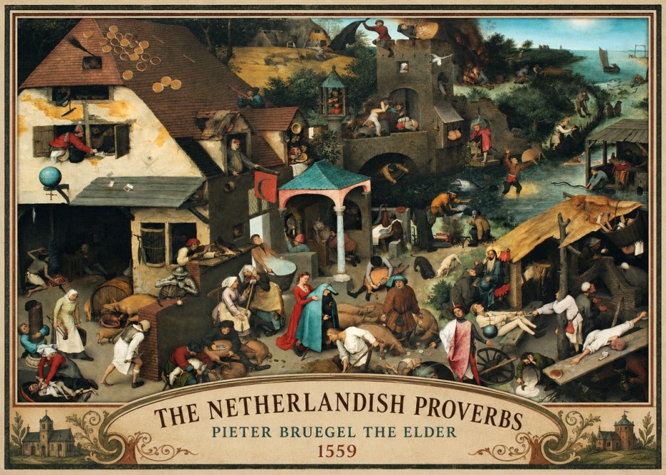 Pieter Bruegel The Netherlandish Proverbs II No4 - Plakát