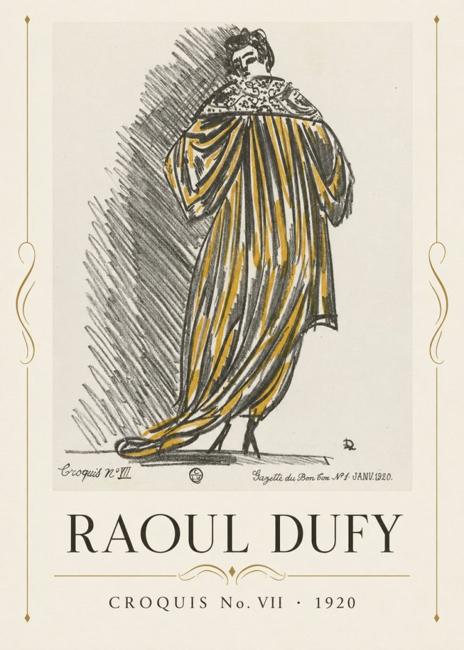 Raoul Dufy Croquis No. Vii No4 - Plakát