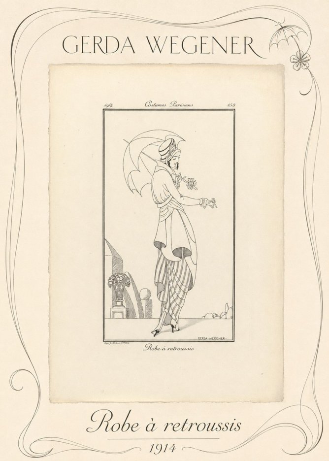 Gerda Wegener Robe À Retroussis No3 - Plakát