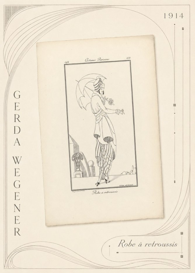 Gerda Wegener Robe À Retroussis No5 - Plakát