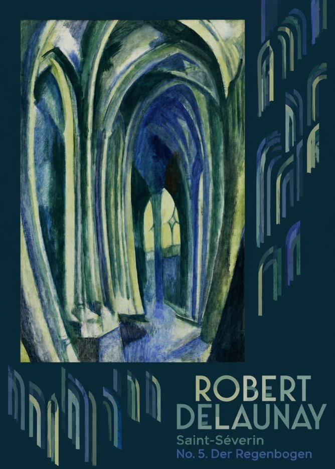 Robert Delaunay Saint-séverin No. 5. Der Regenbogen No6 - Plakát