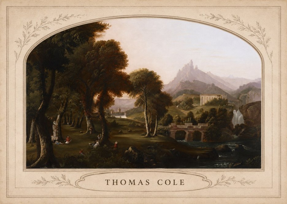 Thomas Cole The Old Mill, Sunset No3 - Plakát