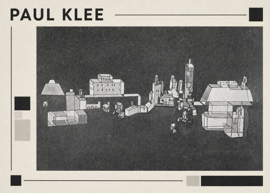 Paul Klee Architectural Forms No1 - Plakát