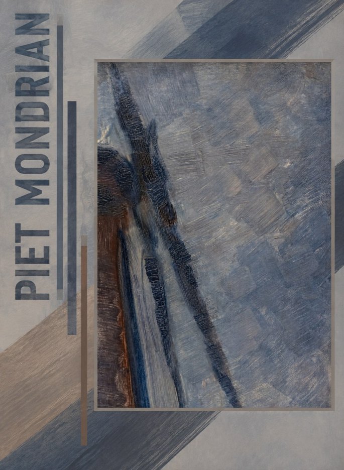 Piet Mondrian Windmill in Sunlight No4 - Plakát
