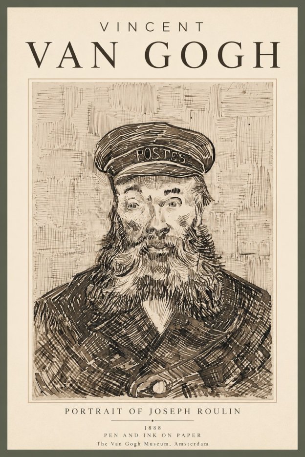 Van Gogh Portrait of Joseph Roulin I No3 - Plakát