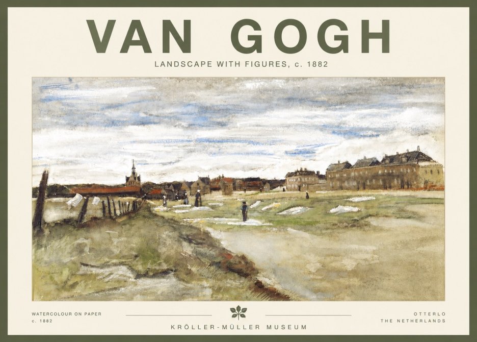 Van Gogh Landscape with Figures No5 - Plakát