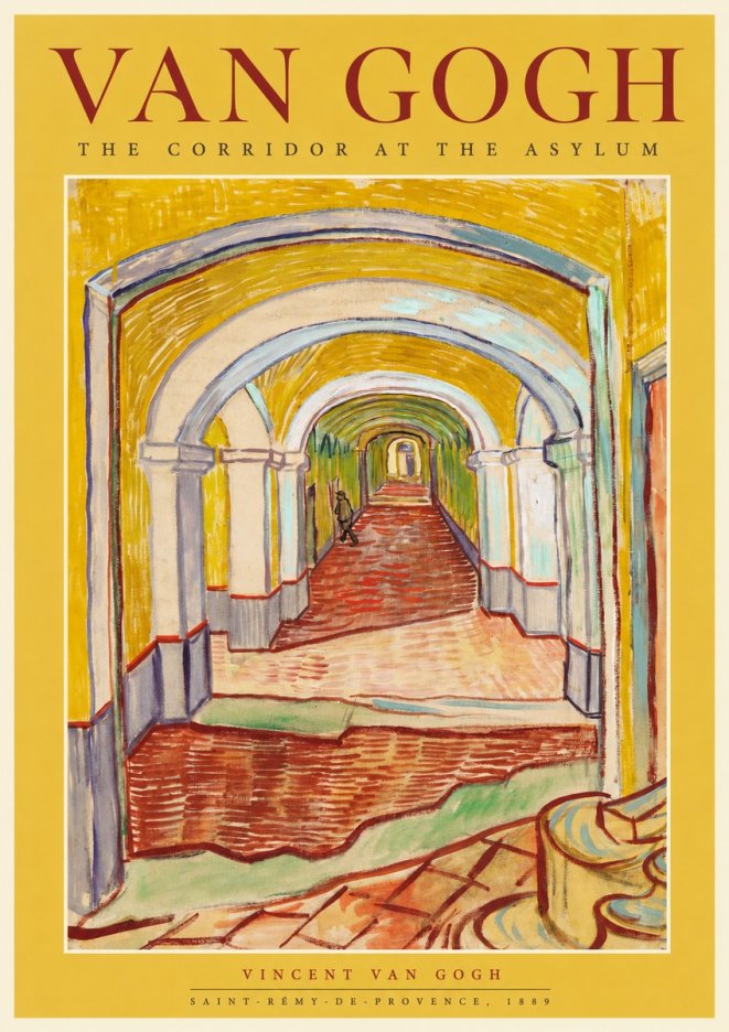Van Gogh The Corridor at the Asylum No1 - Plakát