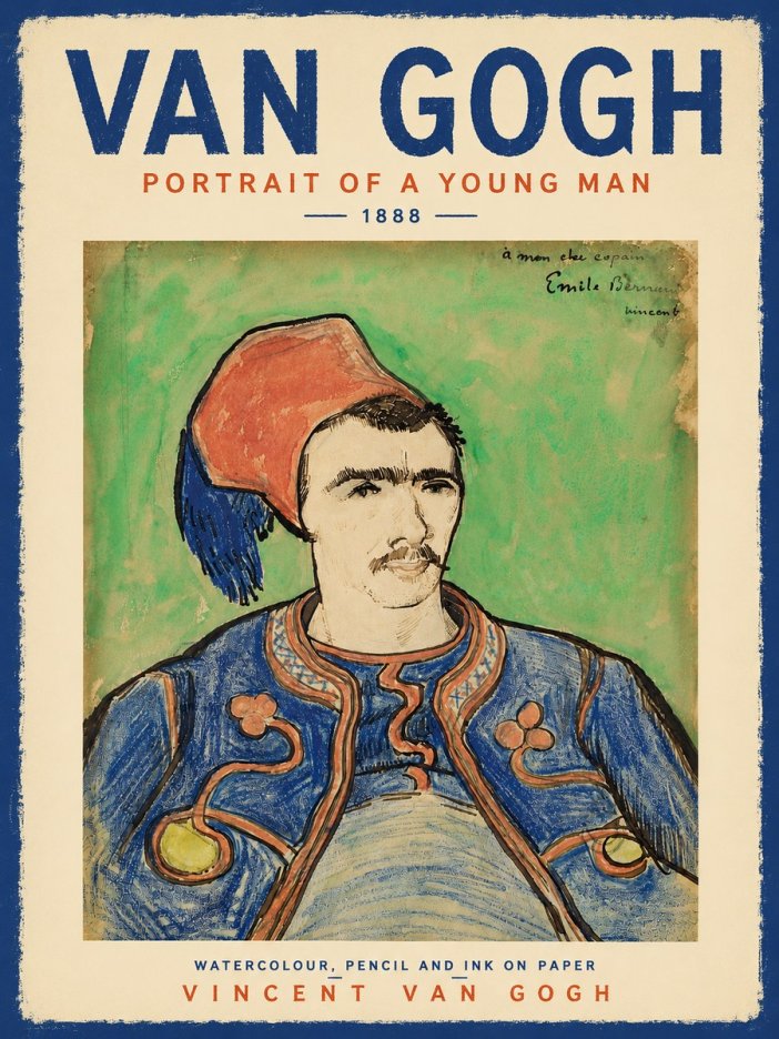 Van Gogh Portrait of a Young Man No6 - Plakát