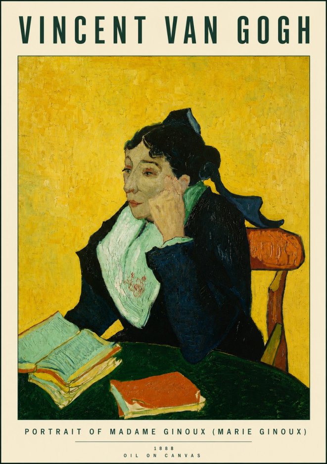 Van Gogh Portrait of Madame Ginoux (Marie Ginoux) No4 - Plakát