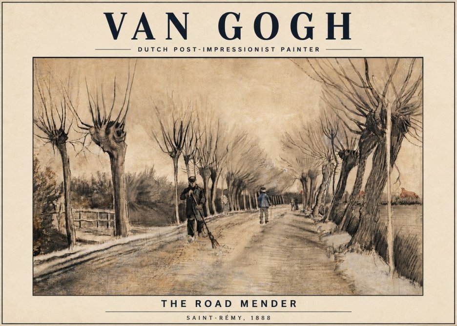 Van Gogh The Road Mender I No6 - Plakát