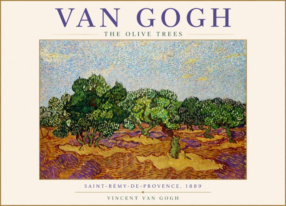 Van Gogh The Olive Trees No5 - Plakát