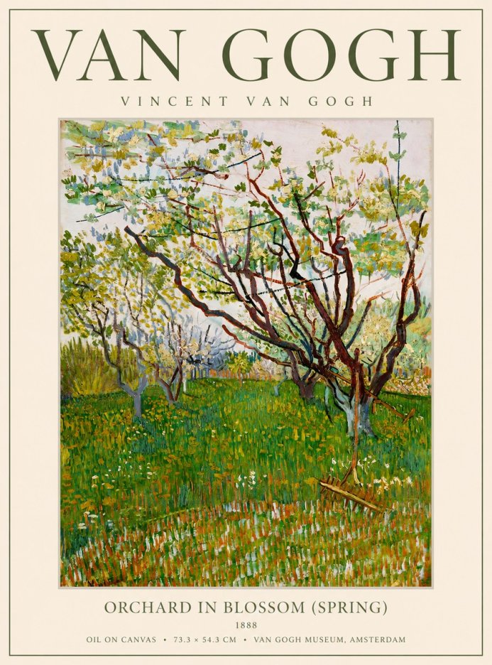 Van Gogh Orchard in Blossom (Spring) No1 - Plakát