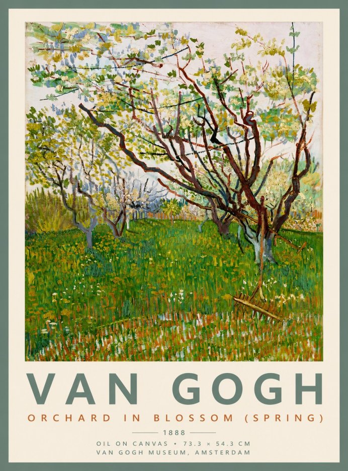 Van Gogh Orchard in Blossom (Spring) No2 - Plakát