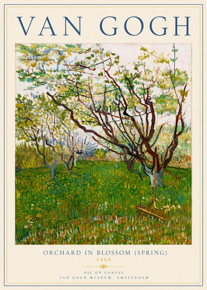 Van Gogh Orchard in Blossom (Spring) No3 - Plakát
