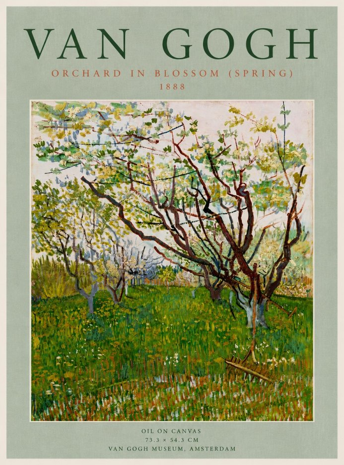 Van Gogh Orchard in Blossom (Spring) No5 - Plakát