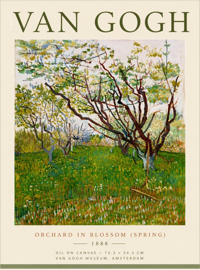 Van Gogh Orchard in Blossom (Spring) No6 - Plakát
