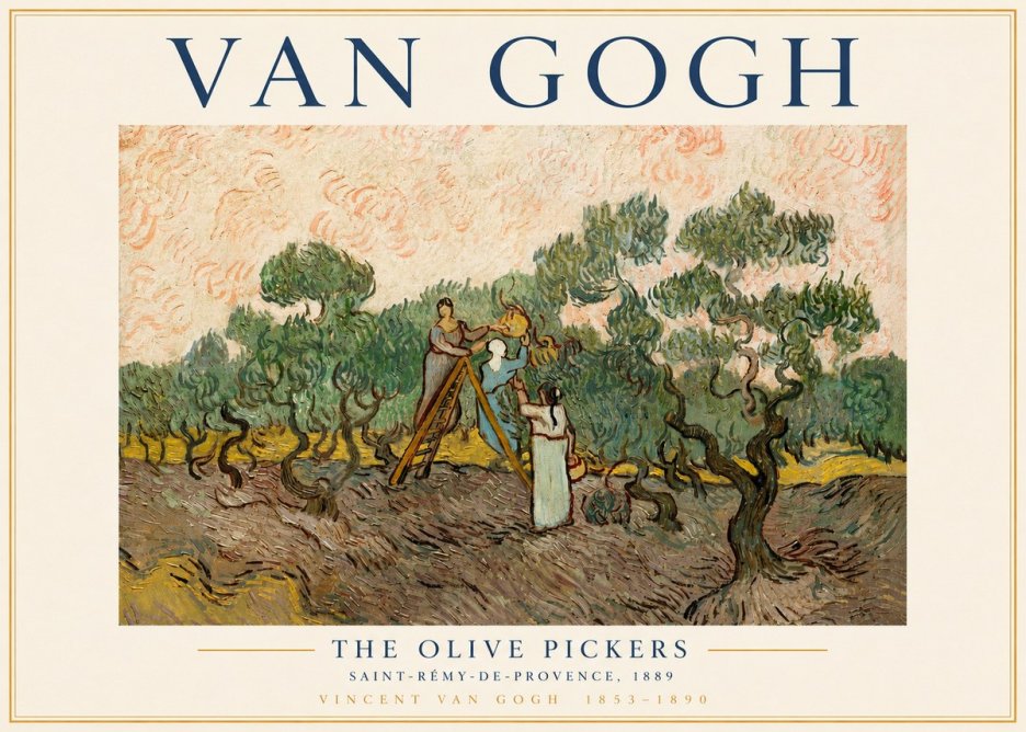 Van Gogh The Olive Pickers I No3 - Plakát