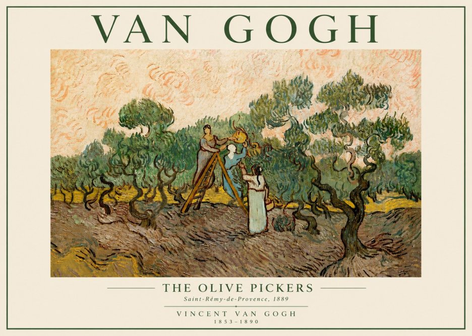 Van Gogh The Olive Pickers I No5 - Plakát