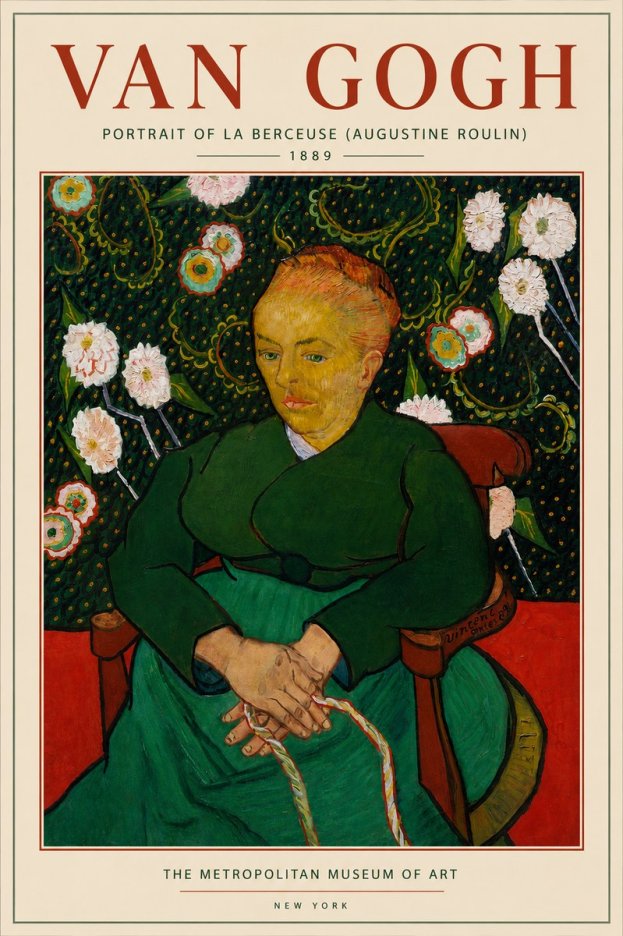 Van Gogh Portrait of La Berceuse (Augustine Roulin) No4 - Plakát
