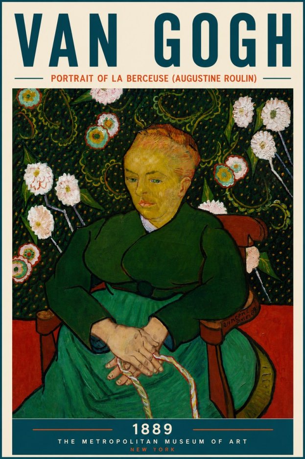 Van Gogh Portrait of La Berceuse (Augustine Roulin) No6 - Plakát