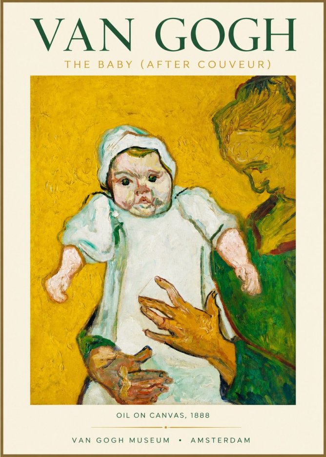 Van Gogh The Baby (After Couveur) No1 - Plakát