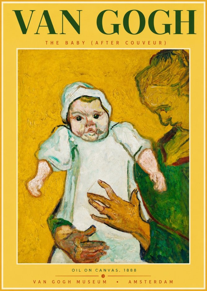 Van Gogh The Baby (After Couveur) No2 - Plakát