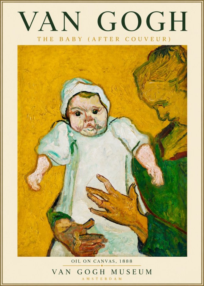 Van Gogh The Baby (After Couveur) No5 - Plakát